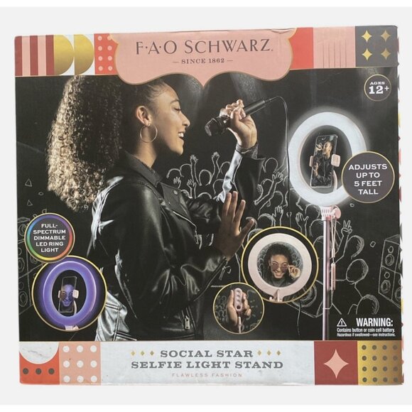 FAO Schwarz Social Star Selfie Light Stand NEW - Picture 1 of 4